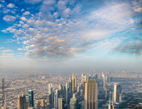 Wallpaper Mural Aerial view of Downtown Dubai buildings Torontodigital.ca