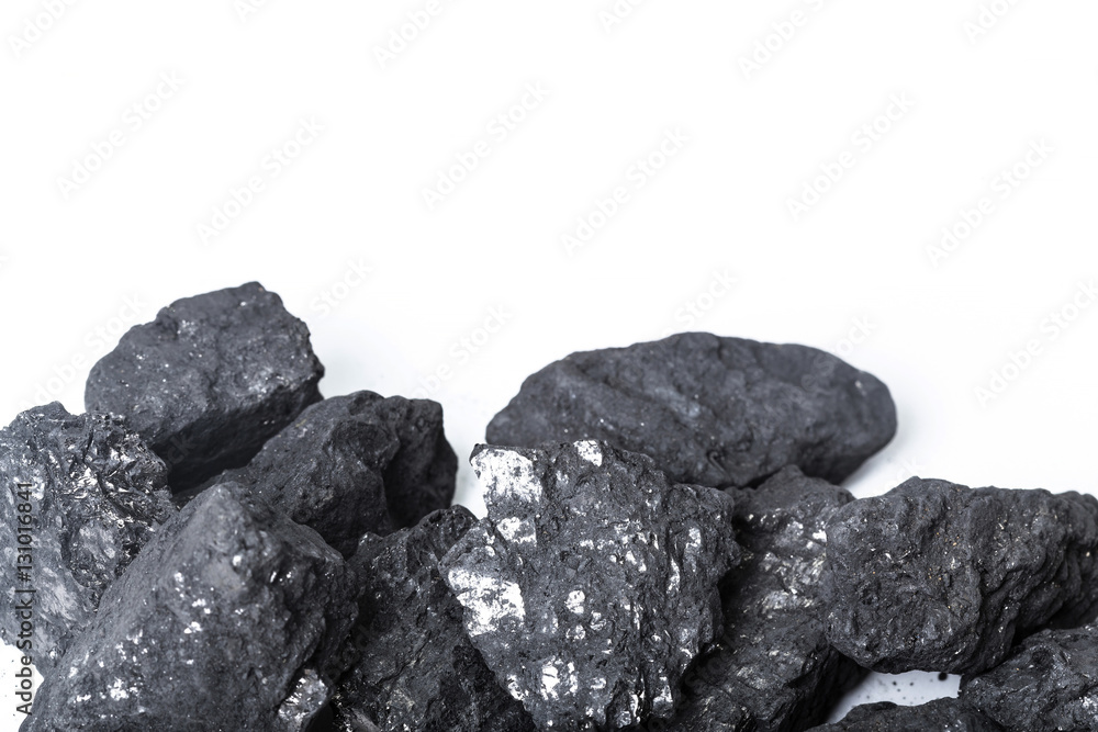 Natural wood charcoal Isolated on white Natural wood charcoal Isolated on white