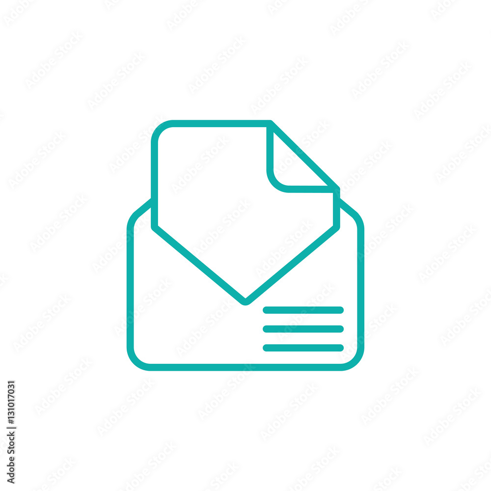 envelope email postcard card letter thin line outline blue on white vector icon envelope email postcard card letter thin line outline blue on white vector icon