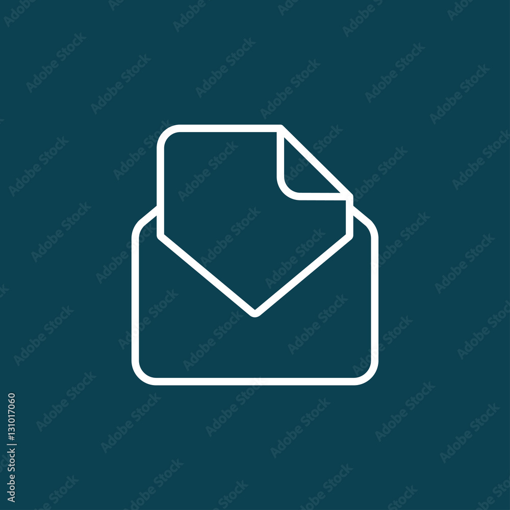 envelope email postcard card letter thin line outline white on dark blue background envelope email postcard card letter thin line outline white on dark blue background