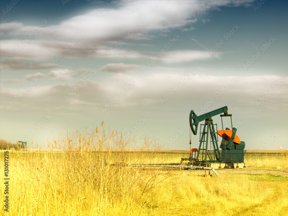 Fototapeta premium Pump-jack in the valley