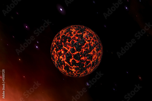 Planet in Outer Space Galaxy