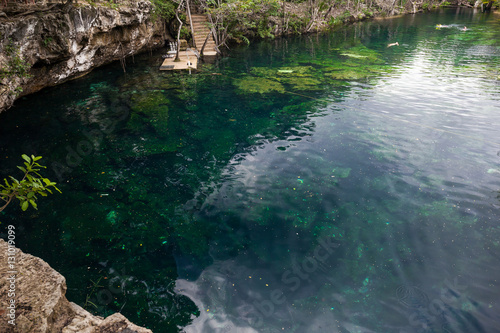 Cenote with pure water  Mexico