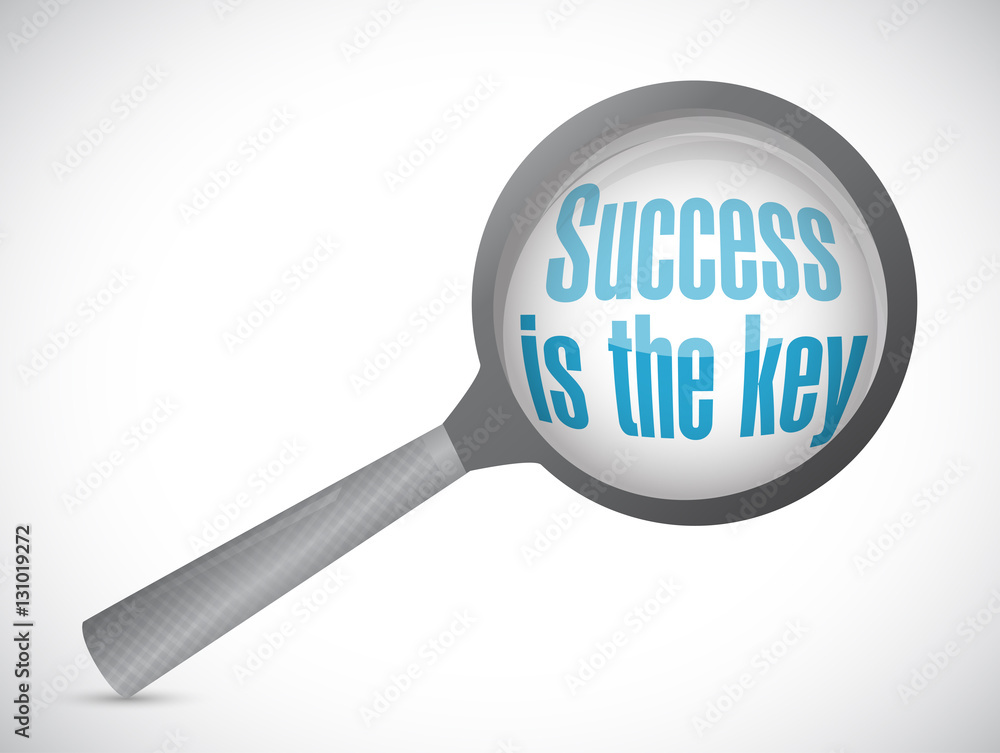 Success is the key magnify glass sign concept Success is the key magnify glass sign concept