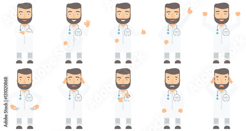 Vector set of doctors characters.