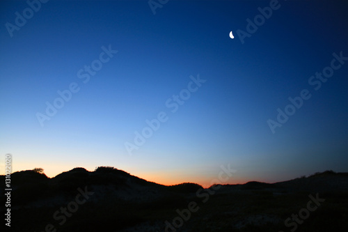 Moon Rise in the Dunes at Cape Cod