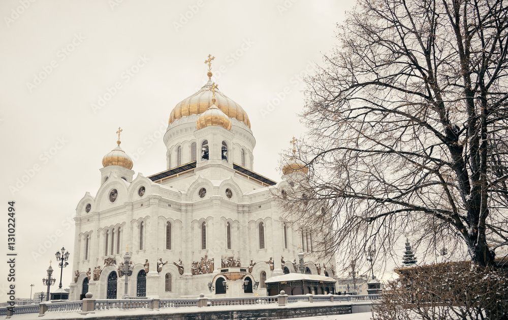 The Cathedral of Christ the Saviour in winter