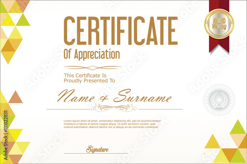Certificate abstract template background 