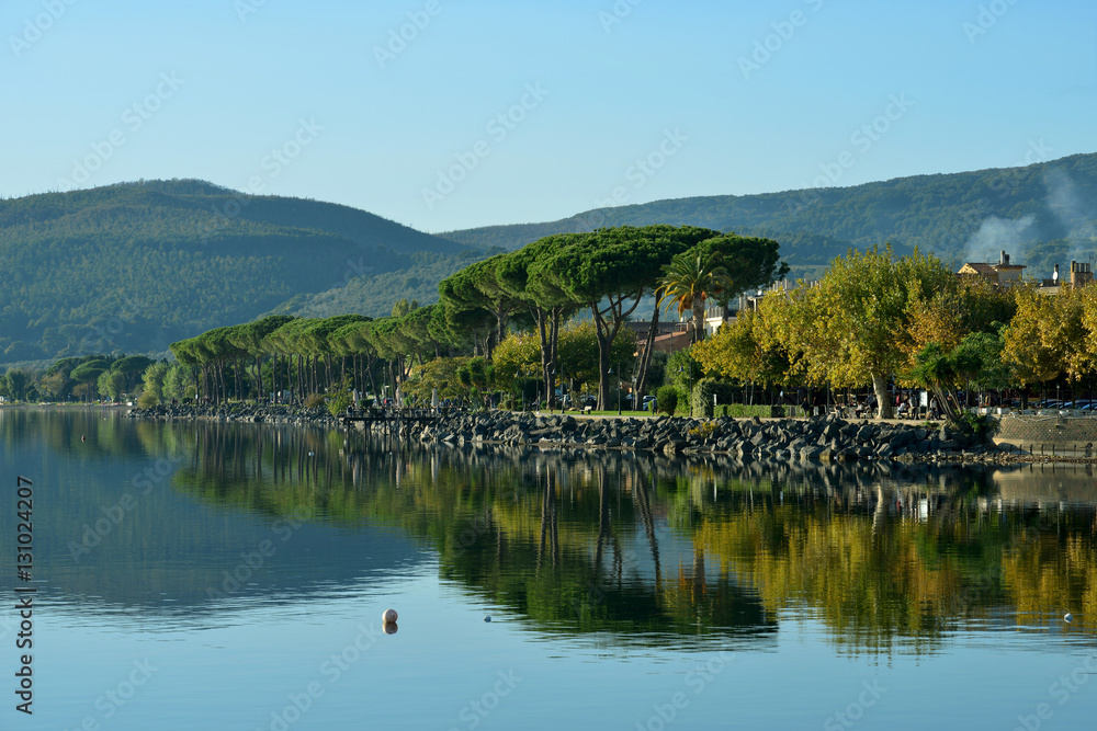 Trevignano Romano lake waterfront, near Rome