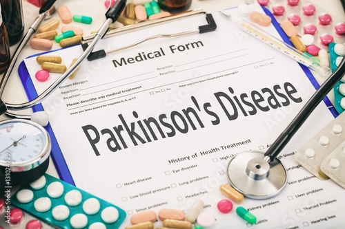 Medical form, diagnosis parkinson's disease photo