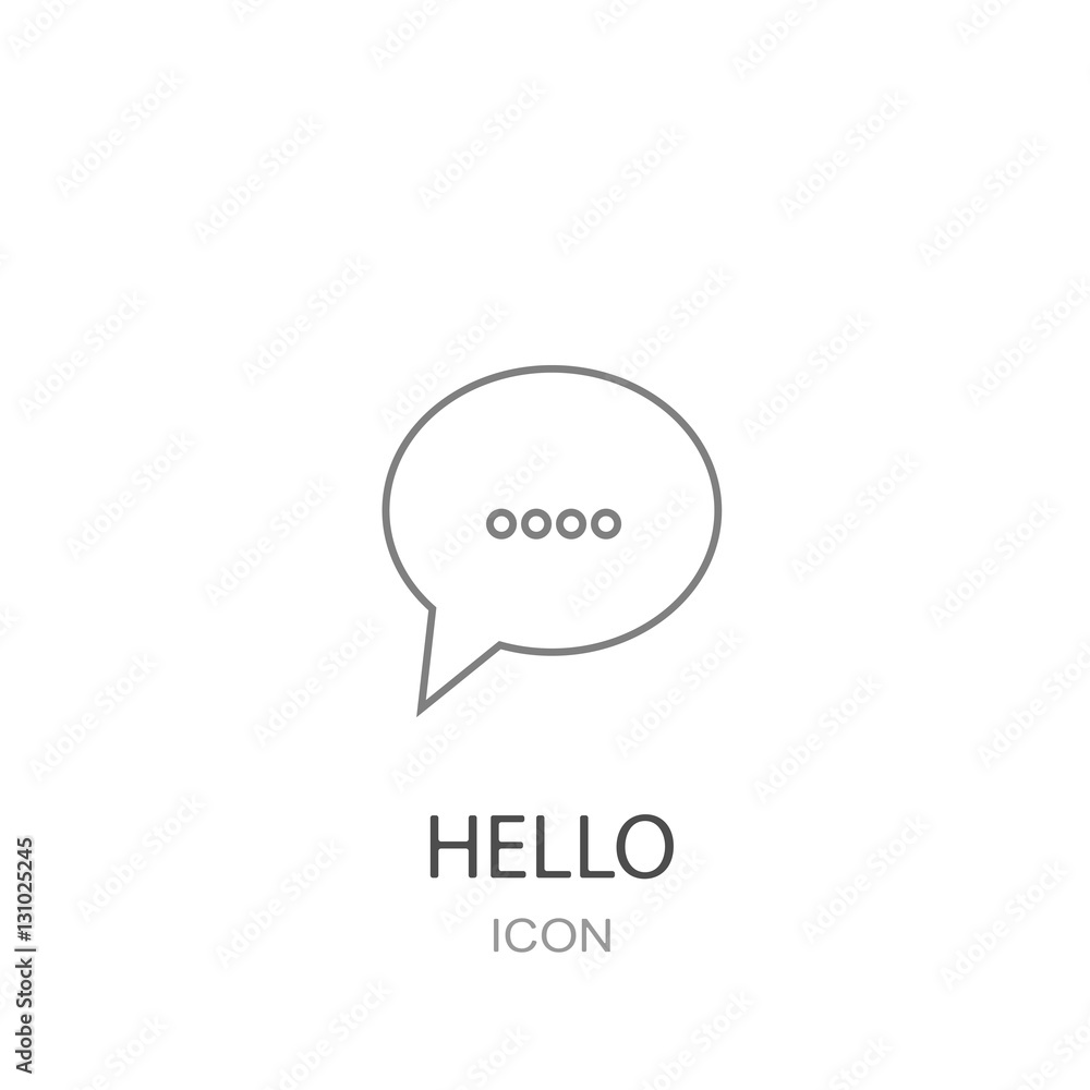 Speech bubbles chat icon. Flat design style Speech bubbles chat icon. Flat design style