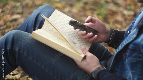 Man Using Laptop in The Park 