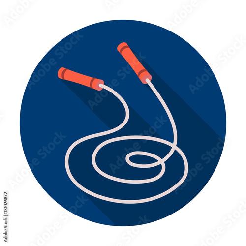 Jump rope icon in flat style isolated on white background. Boxing symbol stock vector illustration.