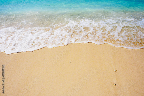 Wave on golden beach