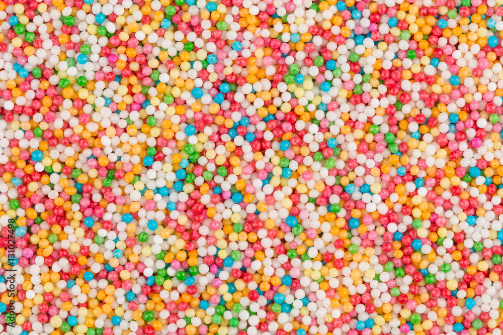 Shot of colorful sugar balls Shot of colorful sugar balls