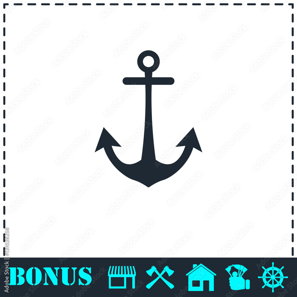 Anchor icon flat Anchor icon flat