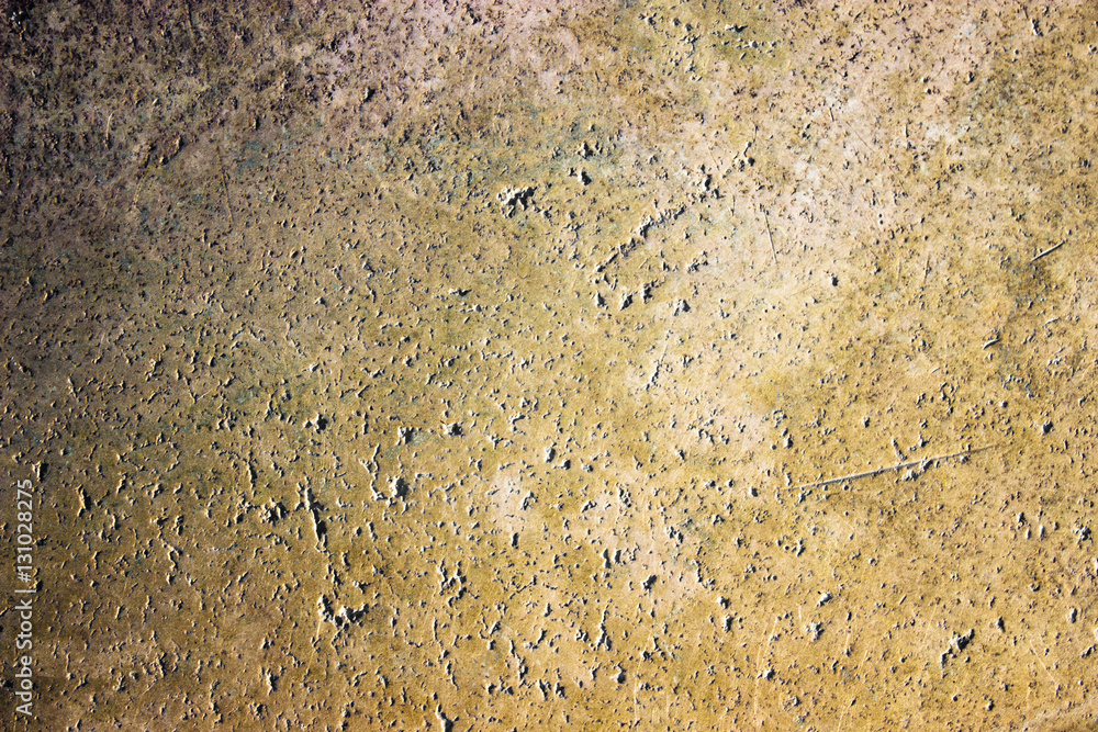 Fototapeta premium Bronze texture of old metal surface gold color, background
