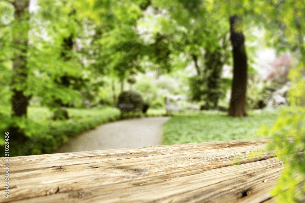 wooden desk of spring time wooden desk of spring time