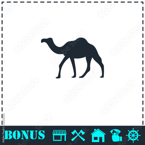 Camel icon flat