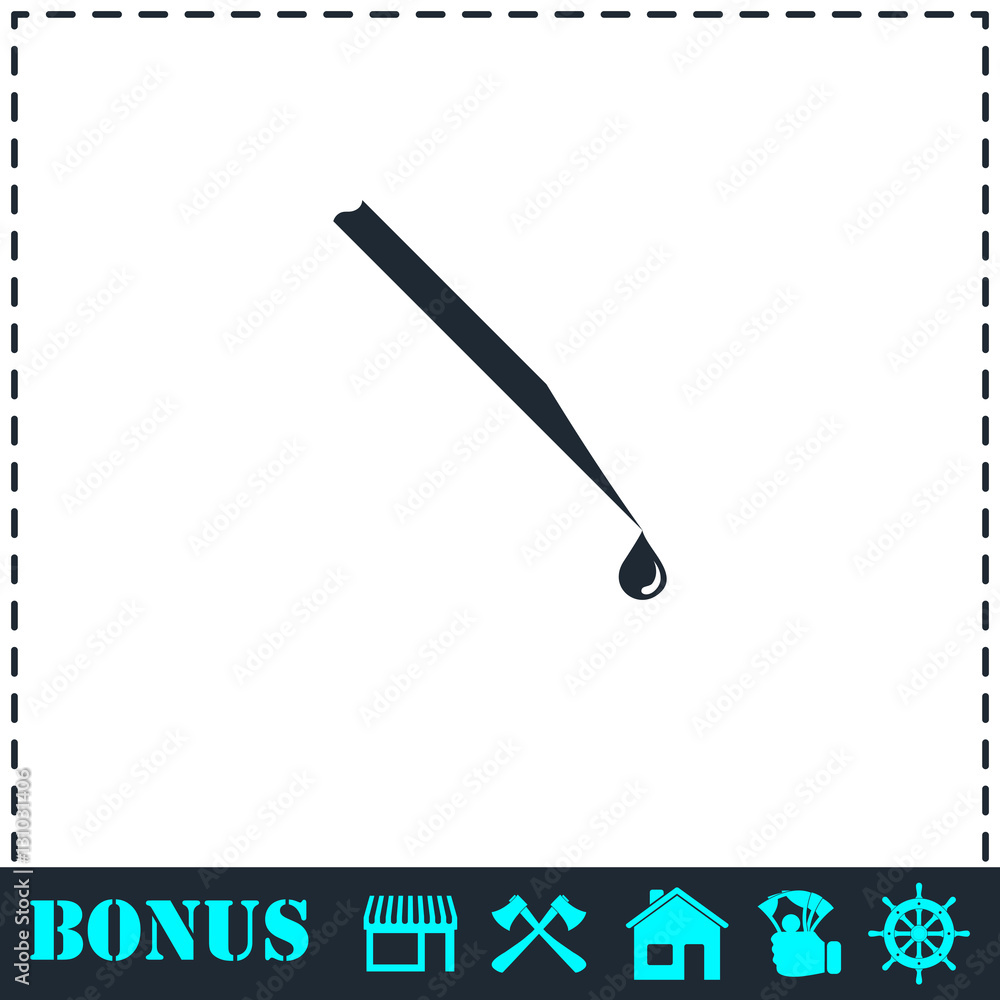 Hypodermic icon flat Hypodermic icon flat