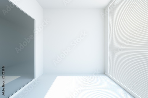 White concrete interior