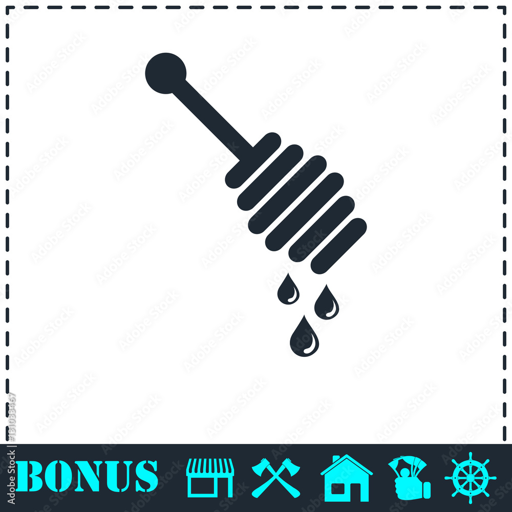 Honey icon flat Honey icon flat