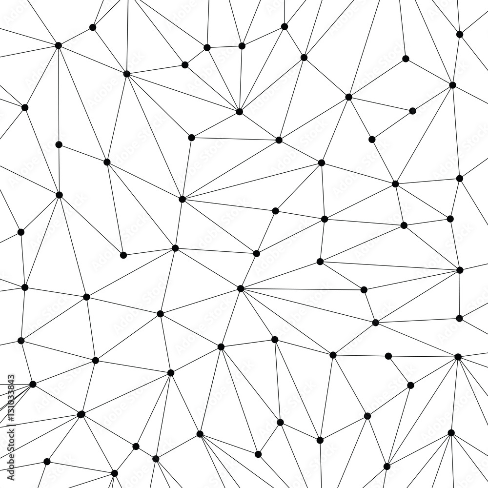 Fototapeta premium Tło technologii dla strony internetowej z czarnych punktów connecti