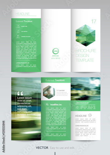 Geometric Trifold Business Brochure template