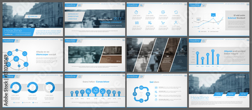 Infographic elements for presentation templates.