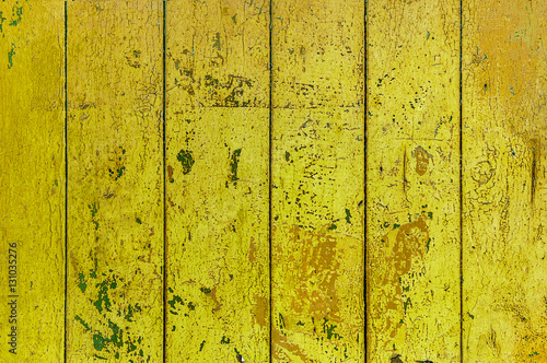 Yellow old boards of wood grange background texture