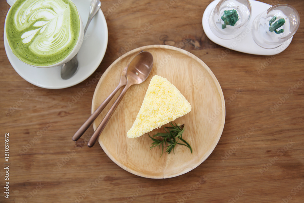 cheesecake japanese style on wood background cheesecake japanese style on wood background