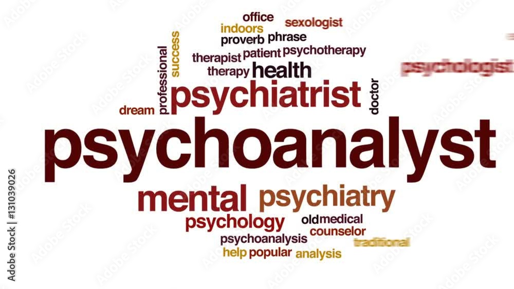 Psychoanalyst animated word cloud. Psychoanalyst animated word cloud.