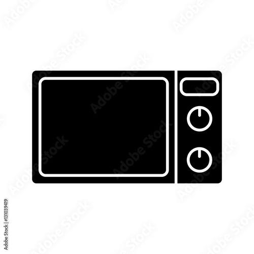 Microwave oven icon isolated on white background. Vector design 