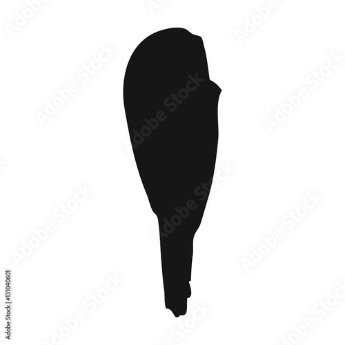 Truncheon of stone age icon in black style isolated on white background. Stone age symbol stock vector illustration.