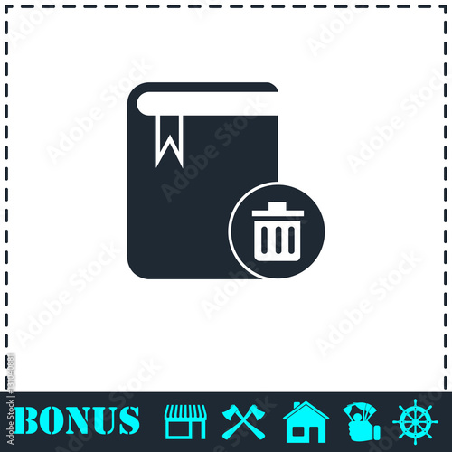 Book icon flat