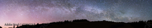 Starry sky above the earth scenic