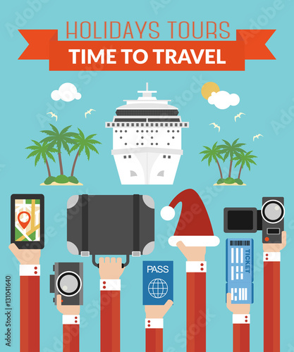 Holidays Tours ,Time toTravel  design modern flat