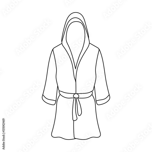 Boxing robe icon in outline style isolated on white background. Boxing symbol stock vector illustration.