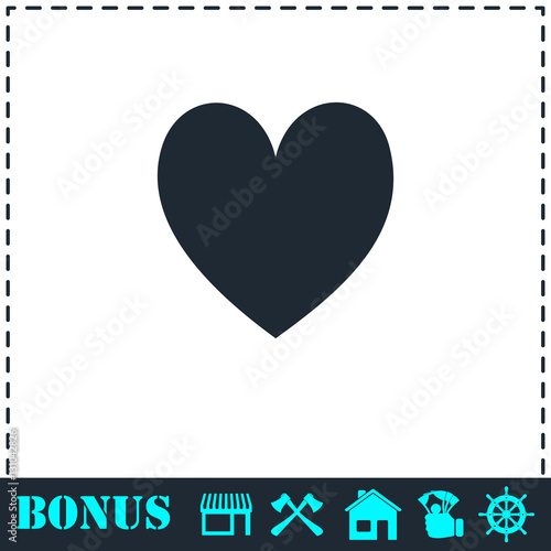 Heart icon flat