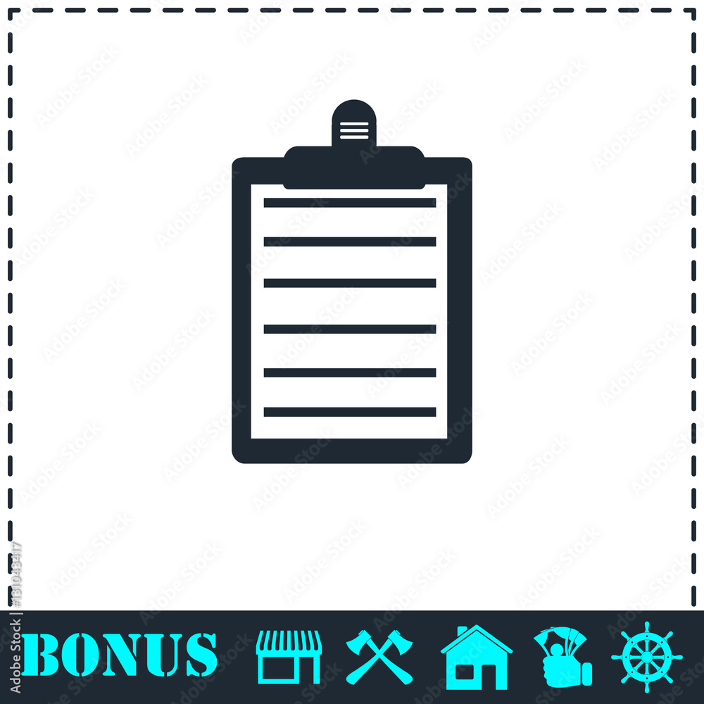 Contract icon flat Contract icon flat