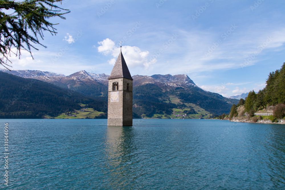 Lago di Resia With Church Tower