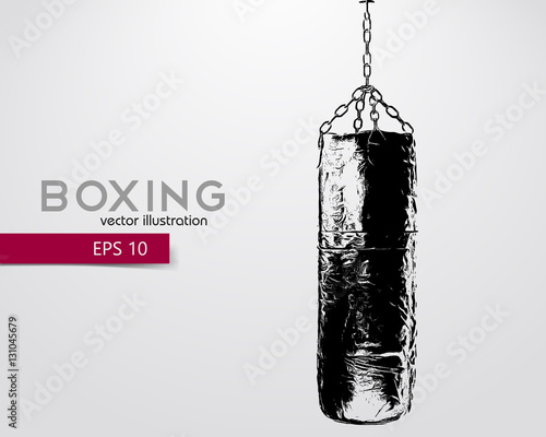 Punching bag silhouette.