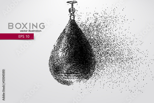 Punching bag from particles.