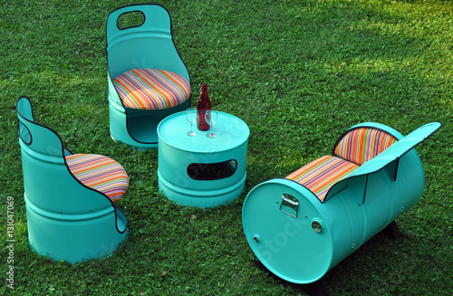 Oil drums furniture