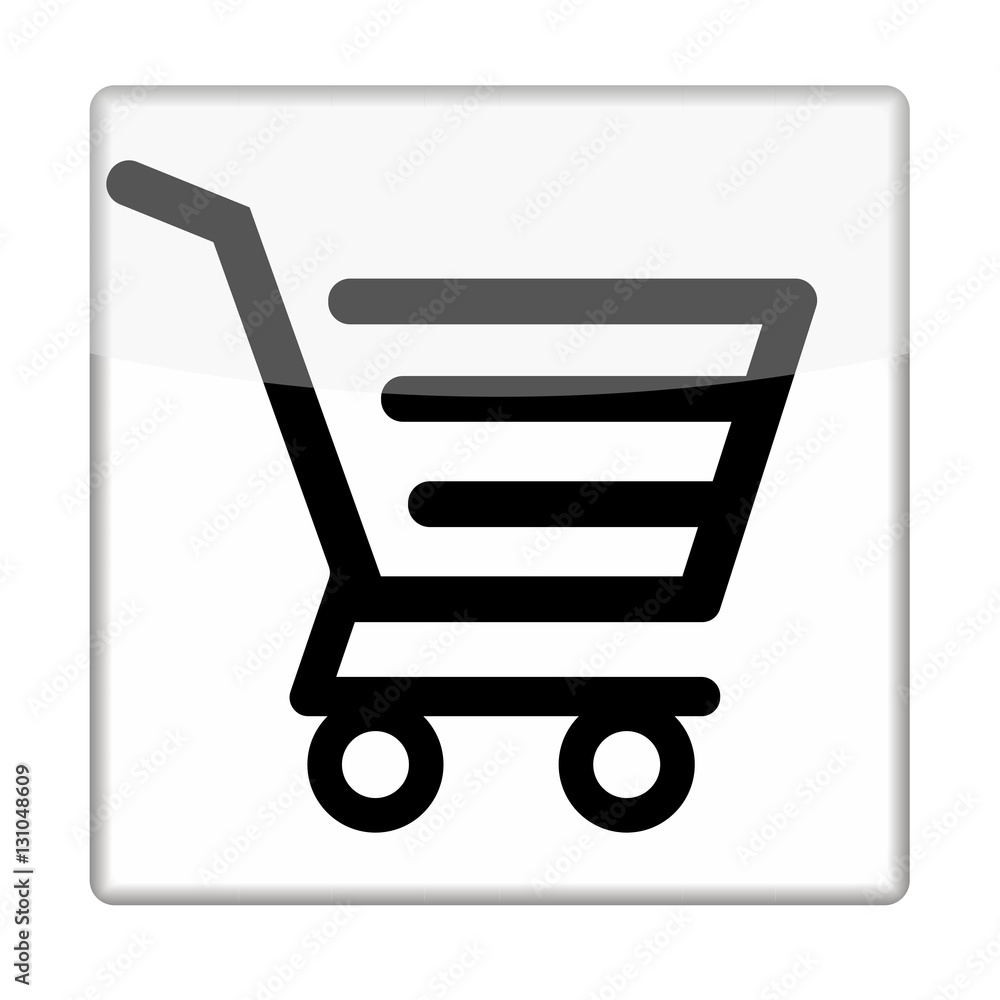 Einkaufswagen - Cart, schwarz/weiß Einkaufswagen - Cart, schwarz/weiß