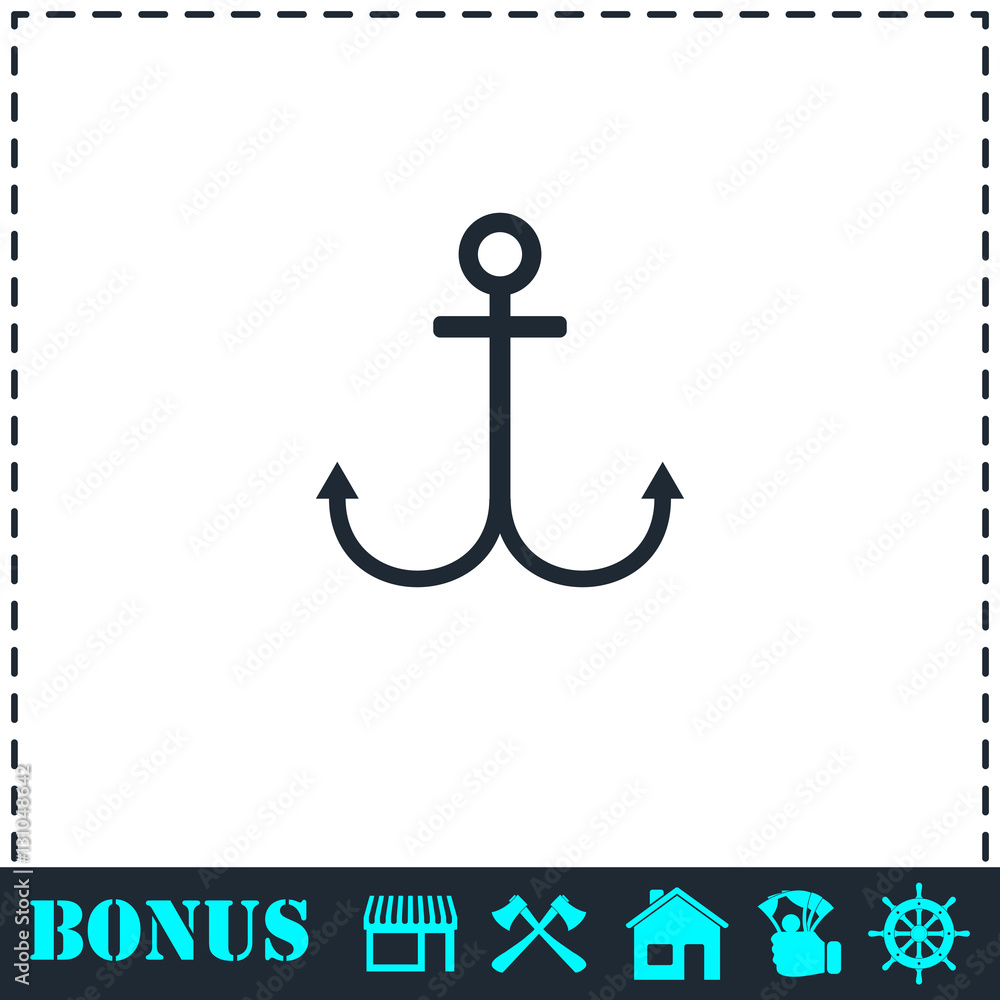 Anchor icon flat Anchor icon flat