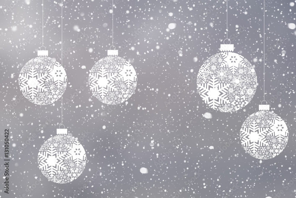 Christmas background with Christmas balls with snowflake ornament Christmas background with Christmas balls with snowflake ornament