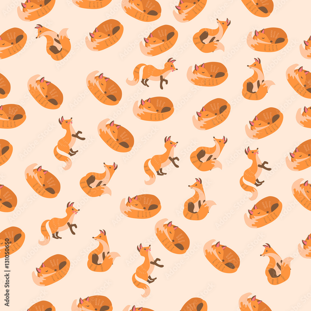 vector illustration of a cute fox vector illustration of a cute fox