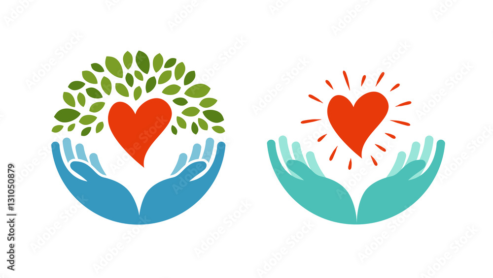 Значок милосердия. Символ добра. Символ доброты. Сердце голубя. Символ сердца руками.