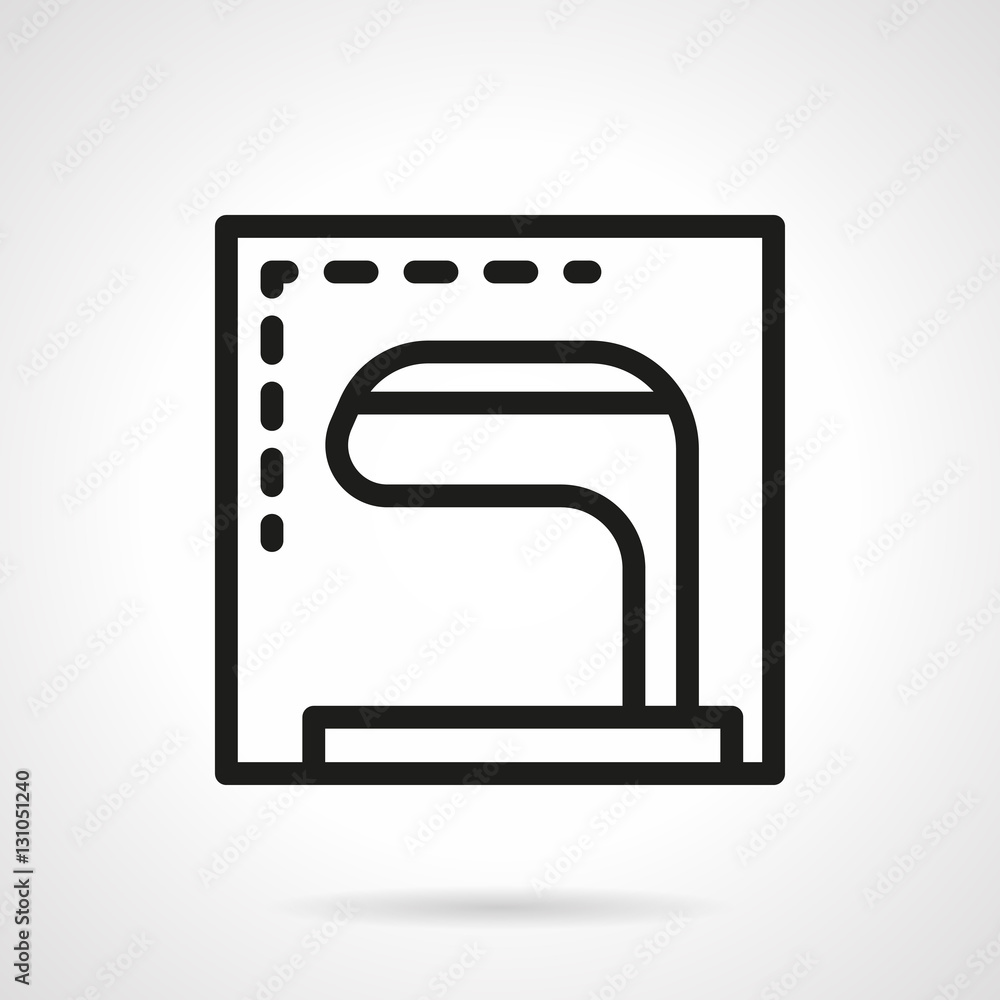 Fototapeta premium Golf club simple line vector icon